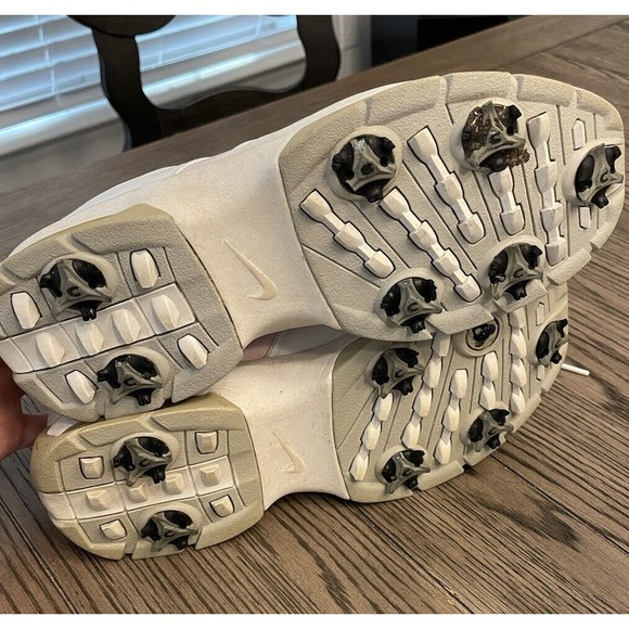 NIKE AIR 041012 PA2 White Pink Suede Leather Golf Shoes womens SIZE 8.5 - Picture 8 of 9